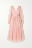 Robe Midi en Tulle | Élégance Transparente | Romantique & Raffinée