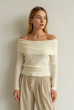 Top en Maille Épaules Dénudées | Élégant | Féminin & Chic