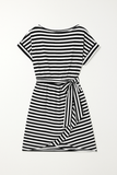 Robe Midi Rayée | Ceinture à Nouer | Décontractée & Élégante