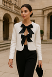 Veste Texturée à Nœuds | Élégante | Chic et Sophistiquée