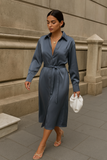 Robe Chemise en Satin | Chic | Élégante & Sophistiquée