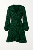 Robe Portefeuille Léopard | Col en V | Audacieuse et Féminine