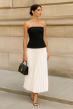 Robe Maxi Plissée Sans Bretelles | Élégante & Chic | Parfaite pour Toutes les Occasions