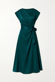 Robe Midi Portefeuille en Satin | Élégante | Chic et Intemporelle