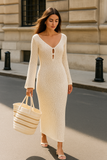 Robe Longue en Crochet | Élégance Bohème | Glamour Sans Effort