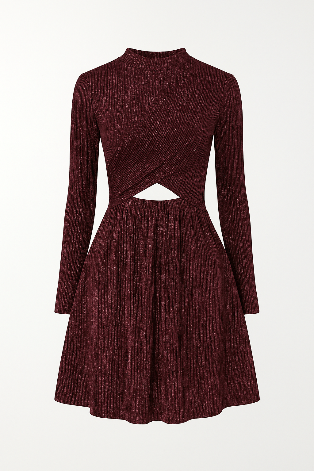 Robe Pailletée avec Découpe | Rouge Brillant | Pièce Glamour pour Soirées