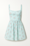 Robe Courte Fleurie | Bleu Ciel | Indispensable Romantique d’Été