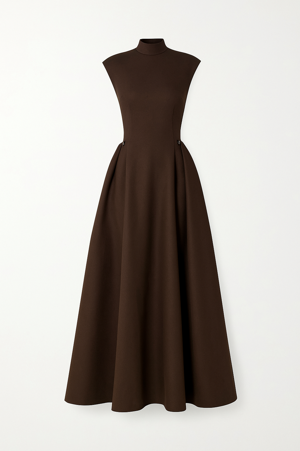 Robe Longue Élégante à Col Montant | Noire | Intemporelle et Sophistiquée