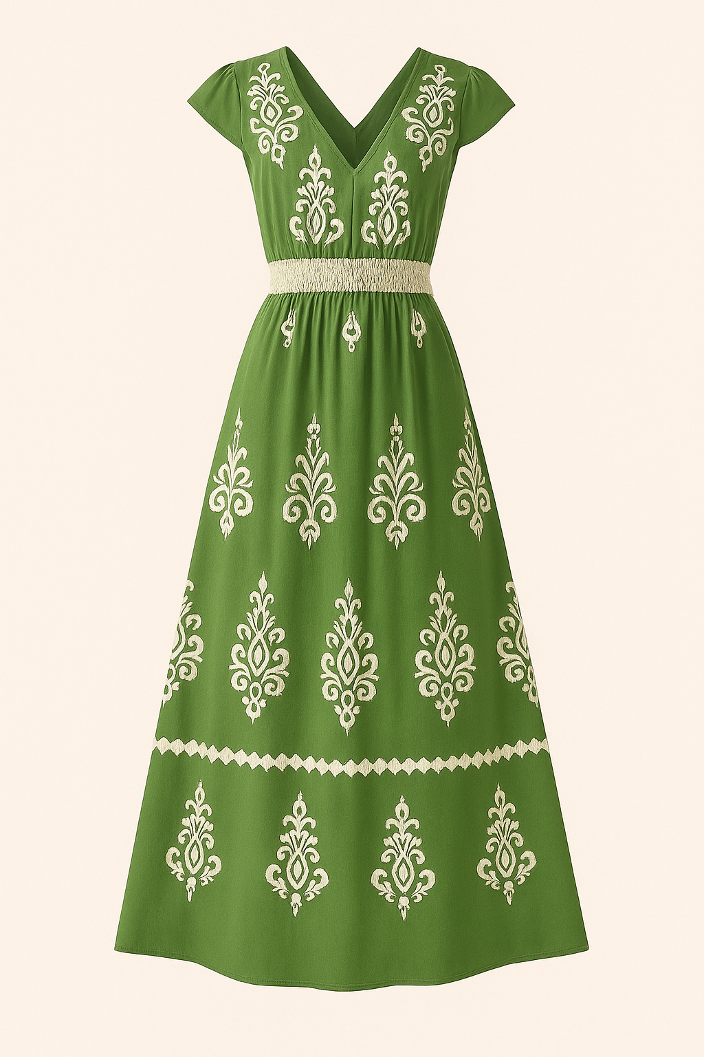 Robe Longue Bohème | Élégance Marine | Légère & Brodée