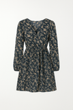Robe Courte Fleurie à Col en V | Légère et Féminine | Parfaite pour les Balades et Sorties Décontractées