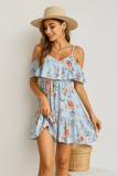 Robe Mini Épaules Dénudées à Fleurs | Légère & Aérienne | Parfaite pour l'Été