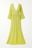Robe Longue à Imprimé Losanges | Fluidité Bohème | Pour les Journées ensoleillées et le Style Décontracté