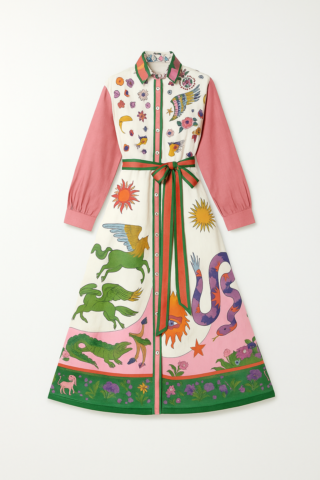 Robe Chemise Longue | Imprimé Artistique | Audacieuse, Créative et Unique