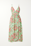 Robe Longue en Mousseline Fleurie | Romantique & Fluide | Idéale pour les Évasions d’Été