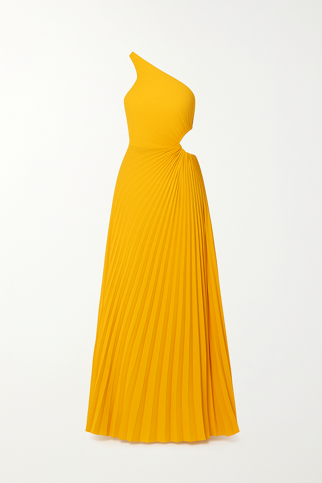 Robe Midi Plissée à Une Épaule | Coupe Asymétrique | Élégance Audacieuse et Fluide