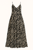 Robe Longue Imprimé Zèbre | Coupe Fluide | Style Audacieux & Léger