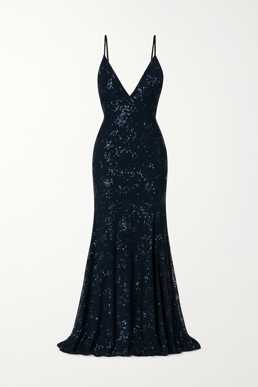 Robe de Soirée à Sequins | Bleu Marine | Élégante & Brillante