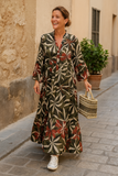 Robe Longue Bohème | Fluide | Imprimé Tropical Léger