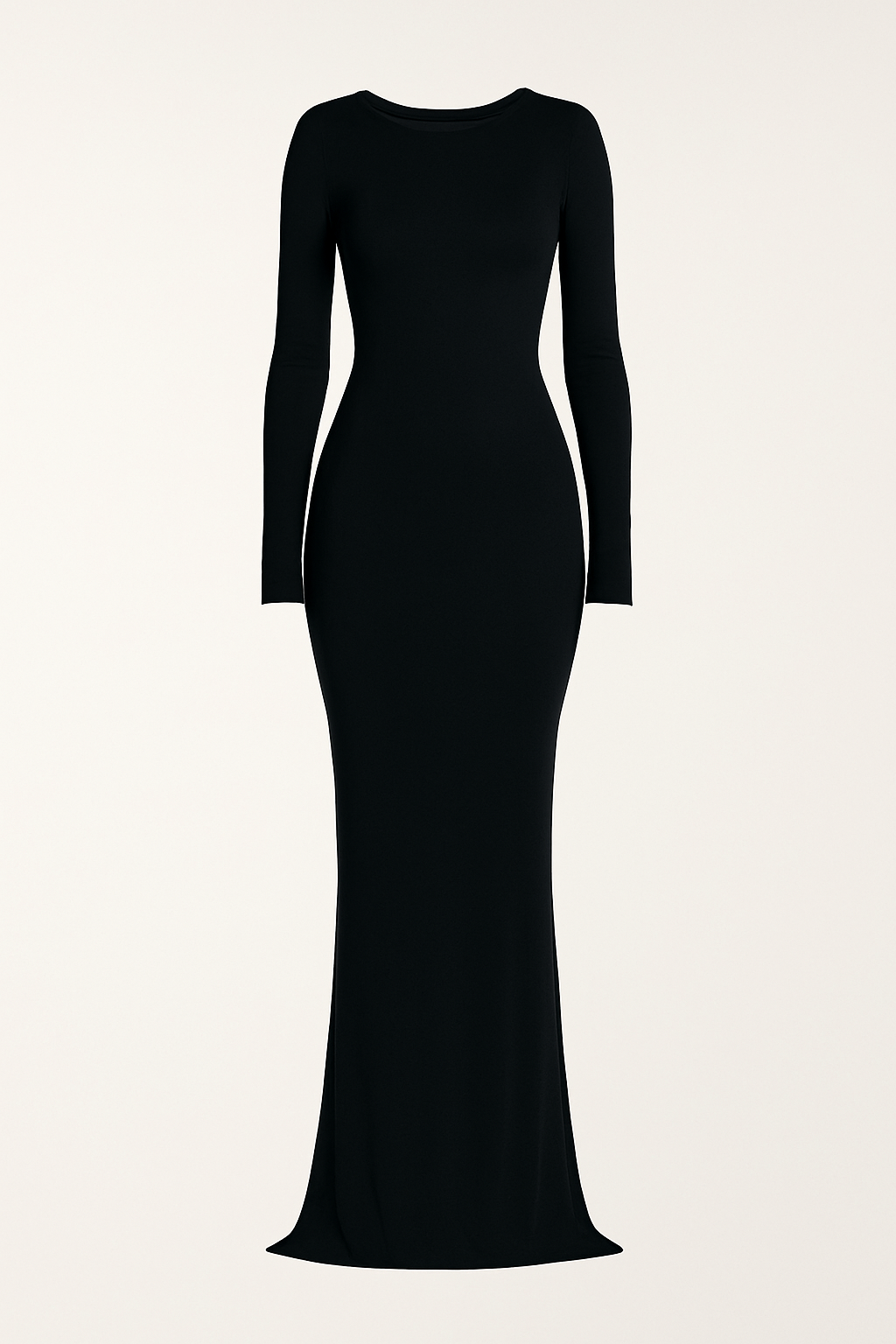 Robe Longue Moulante à Manches Longues | Élégante & Ajustée | Style Intemporel