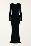 Robe Longue Moulante à Manches Longues | Élégante & Ajustée | Style Intemporel