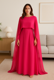 Robe Caftan Satinée | Élégance Drapée | Tenue de Soirée Modeste
