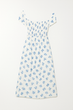 Robe Longue Fleurie Smockée | Romantique & Élégante | Parfaite pour l’Été