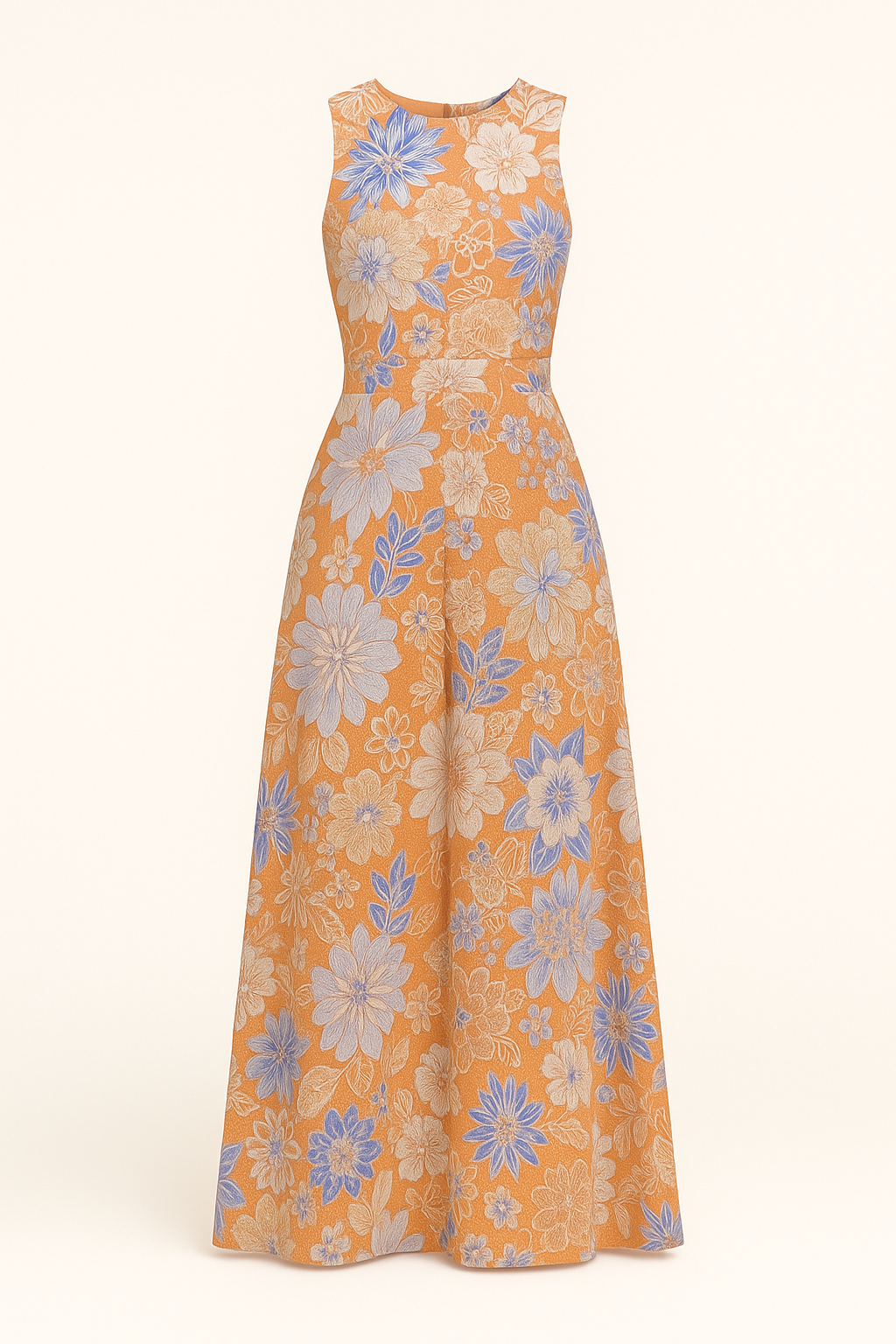 Robe Longue Fleurie à Col Halter | Légère & Aérienne | Parfaite pour l’Été