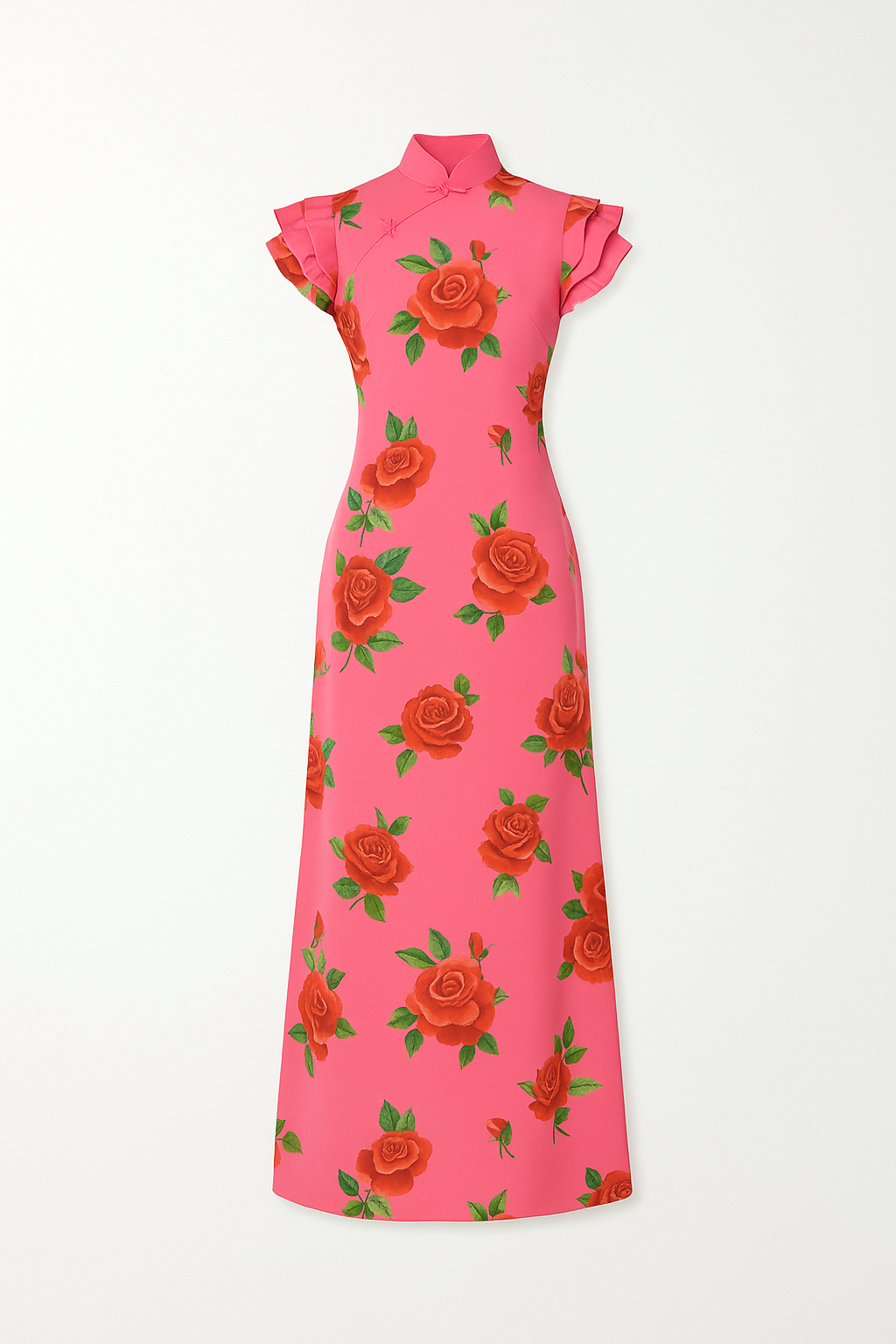 Robe Longue Fleurie à Volants | Élégante & Féminine | Idéale pour les Grandes Occasions