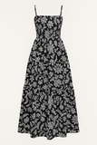 Robe Longue Fleurie Smockée | Légère & Aérienne | Parfaite pour les Vacances d'Été