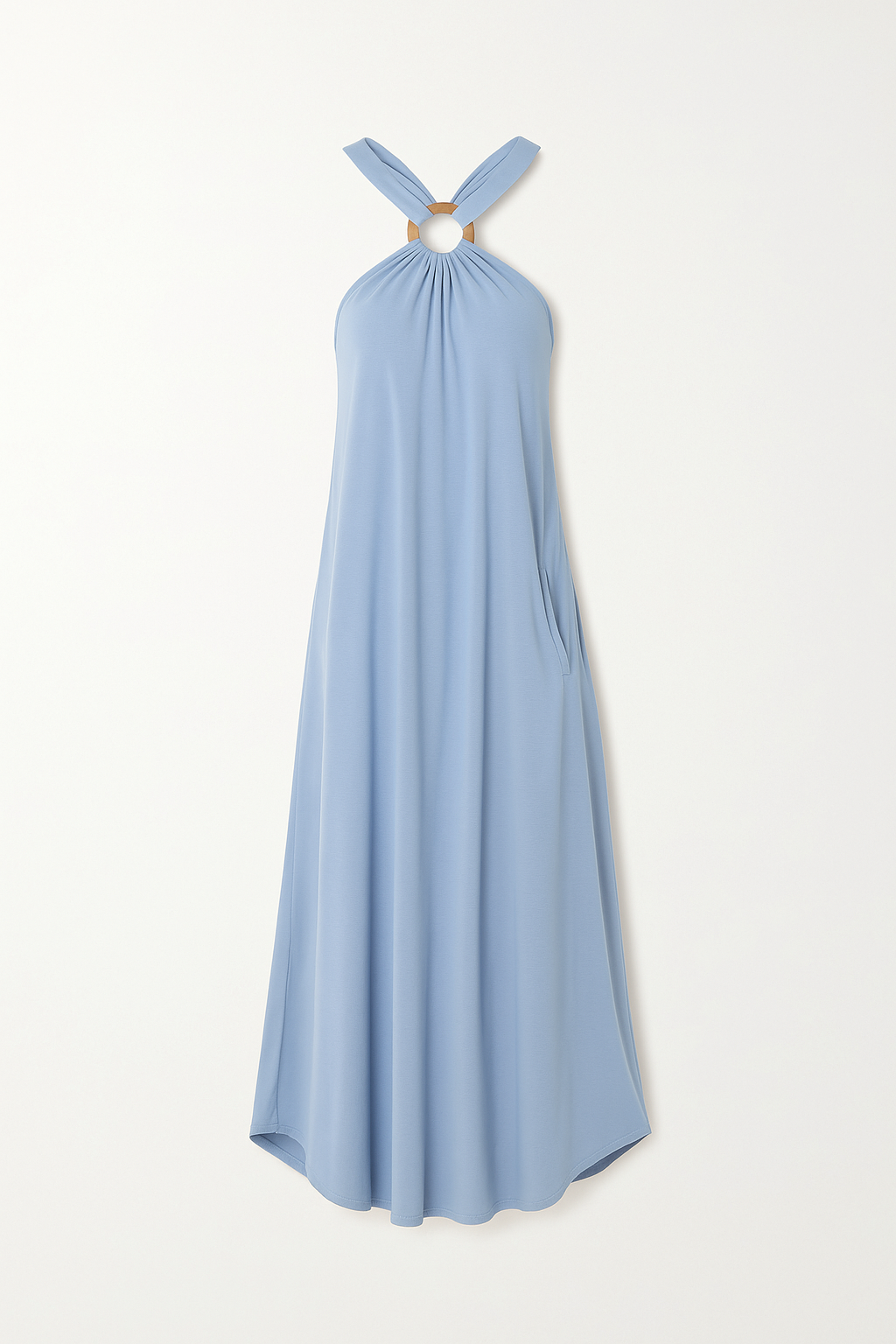 Robe Longue à Col Halter | Élégante | Légère & Fluide