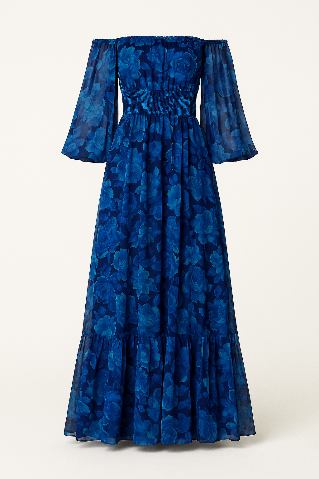 Robe Longue Épaules Dénudées | Élégante | Fluide & Romantique