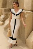 Robe Longue Élégante à Volants | Chic | Intemporelle et Sophistiquée