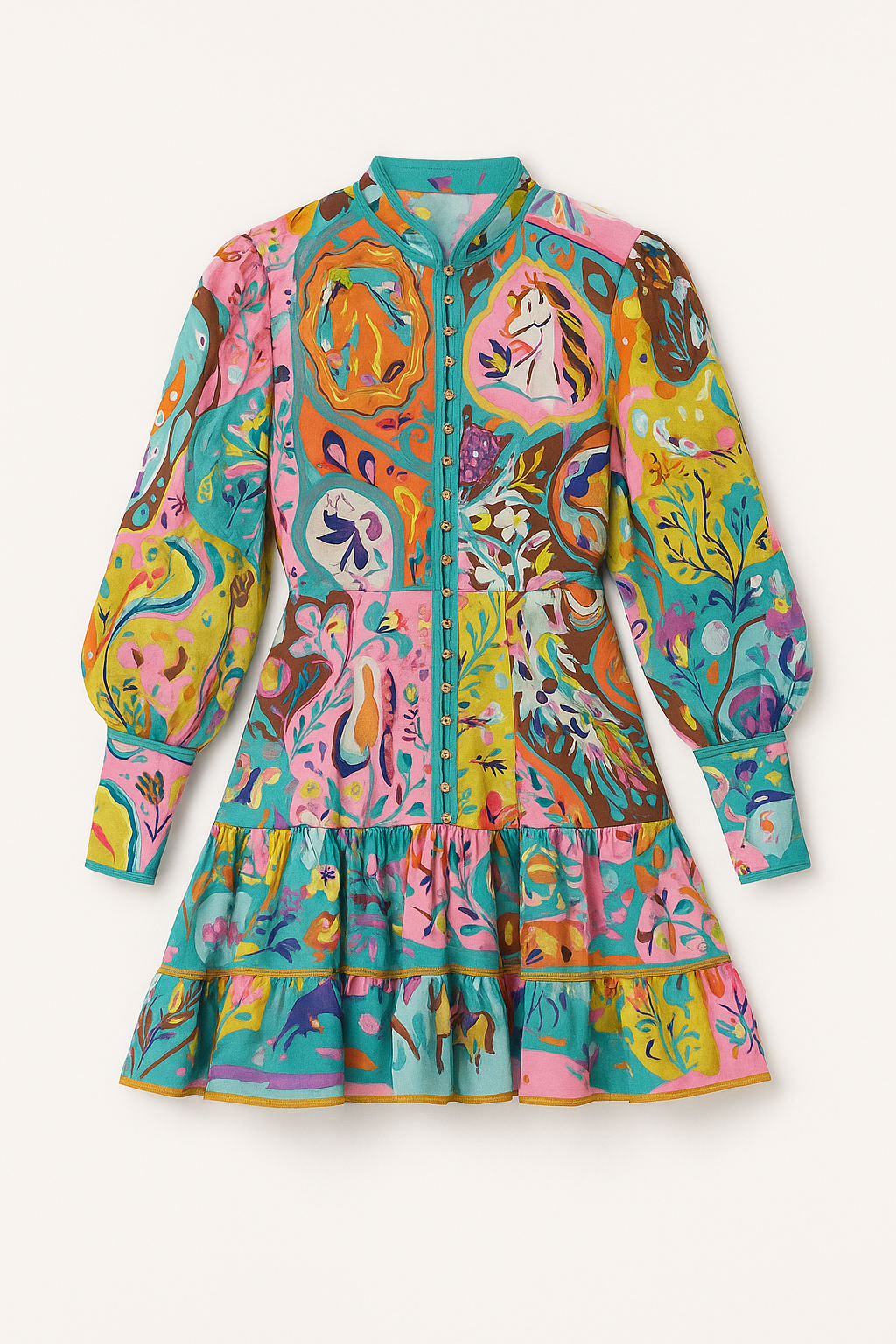 Robe Mini Bohème | Audacieuse & Colorée | Une Œuvre d’Art à Porter