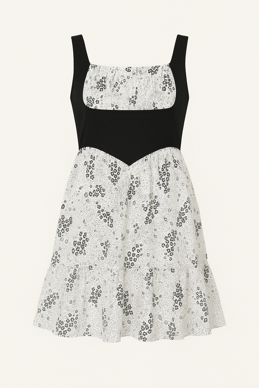 Robe Courte à Empiècement Paisley | Coton Mélangé | Bohème et Féminine