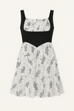 Robe Courte à Empiècement Paisley | Coton Mélangé | Bohème et Féminine