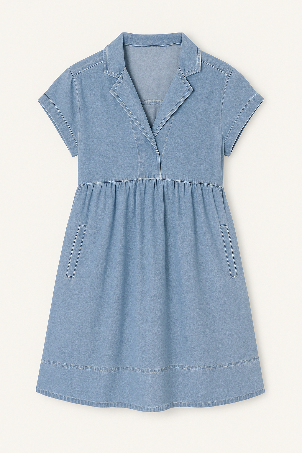 Robe Courte en Denim | Bleu Beau | Légère et Décontractée