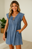 Robe Tunique en Jean | Bleu Beau | Légère et Décontractée