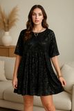 Robe Babydoll à Paillettes | Légère & Scintillante | Look de Fête Irrésistible