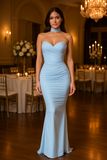 Robe Longue Froncée Sans Bretelles | Élégante | Ajustée & Sophistiquée