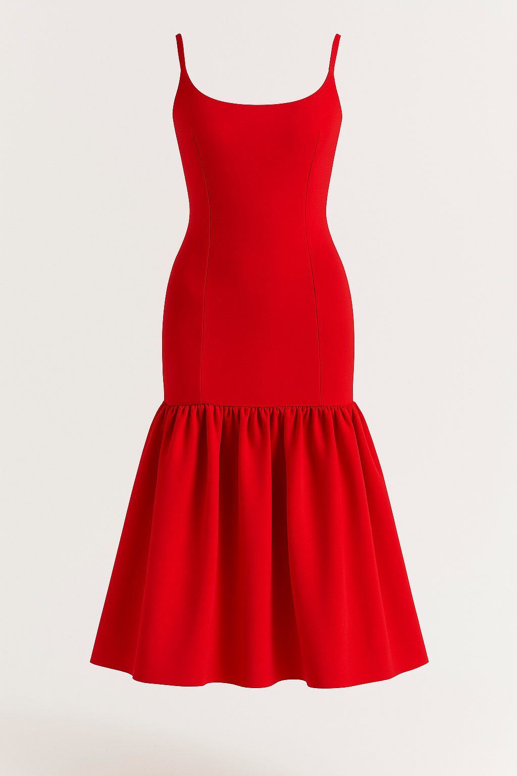 Robe Midi Élégante à Volants | Chic | Féminine et Intemporelle