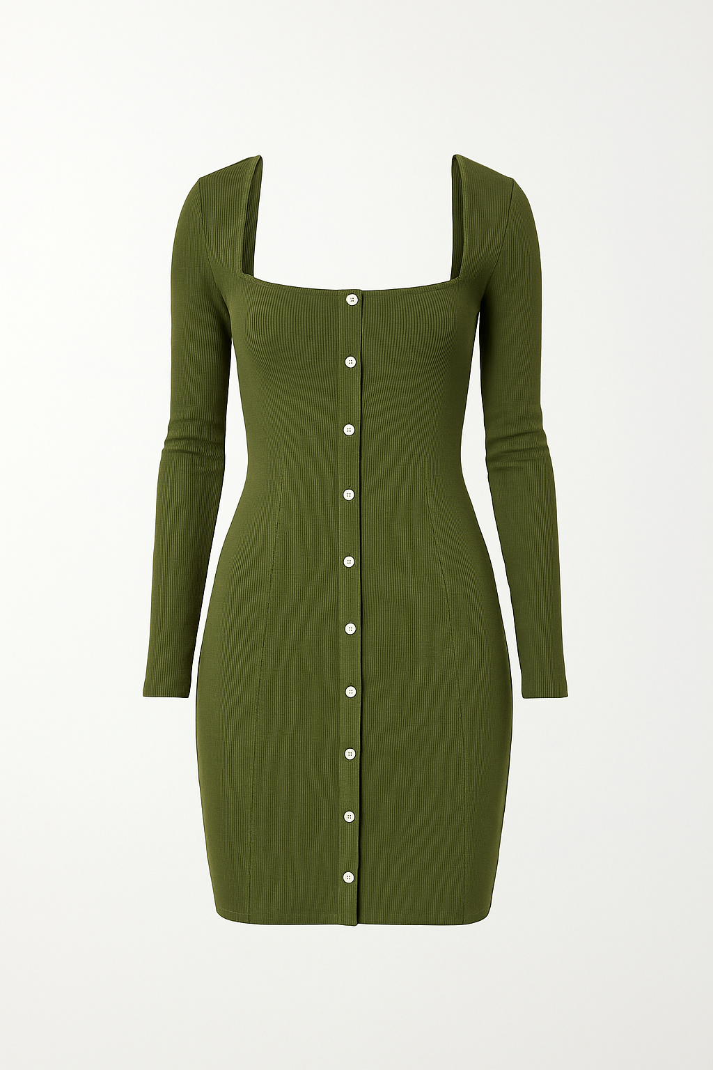 Robe Mini Côtelée Boutonnée | Élégante | Chic & Flatteuse