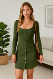 Robe Mini Côtelée Boutonnée | Élégante | Chic & Flatteuse