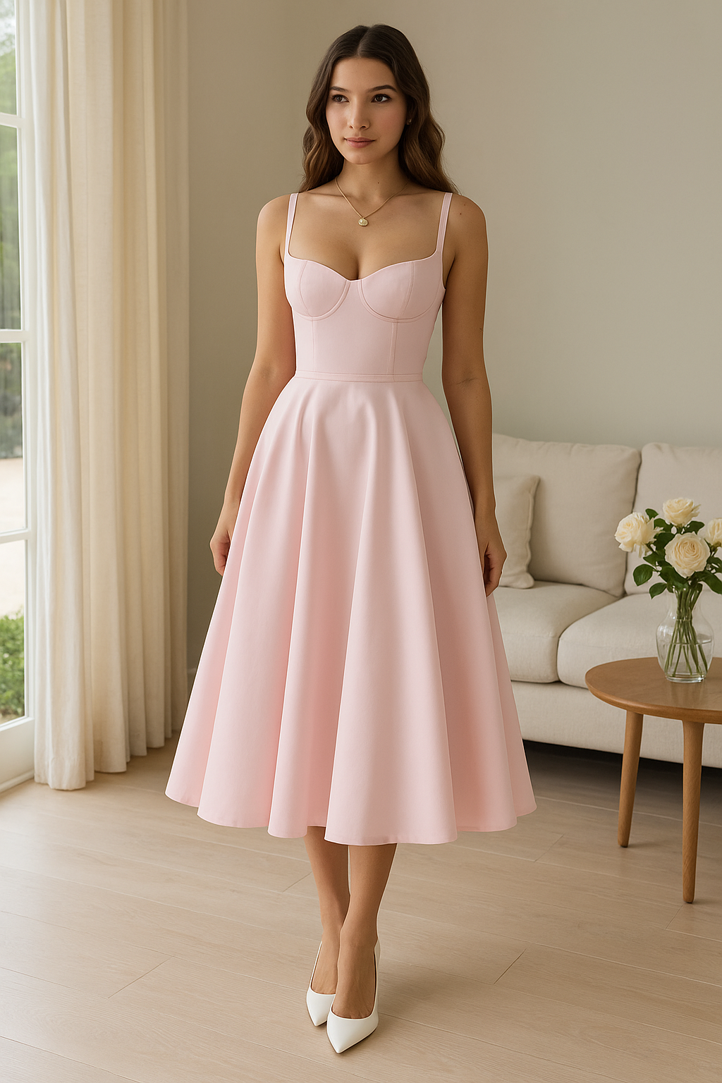 Robe Midi Corset | Élégante | Flatteuse et Romantique
