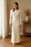 Robe Longue Côtelée | Minimaliste | Élégante et Confortable
