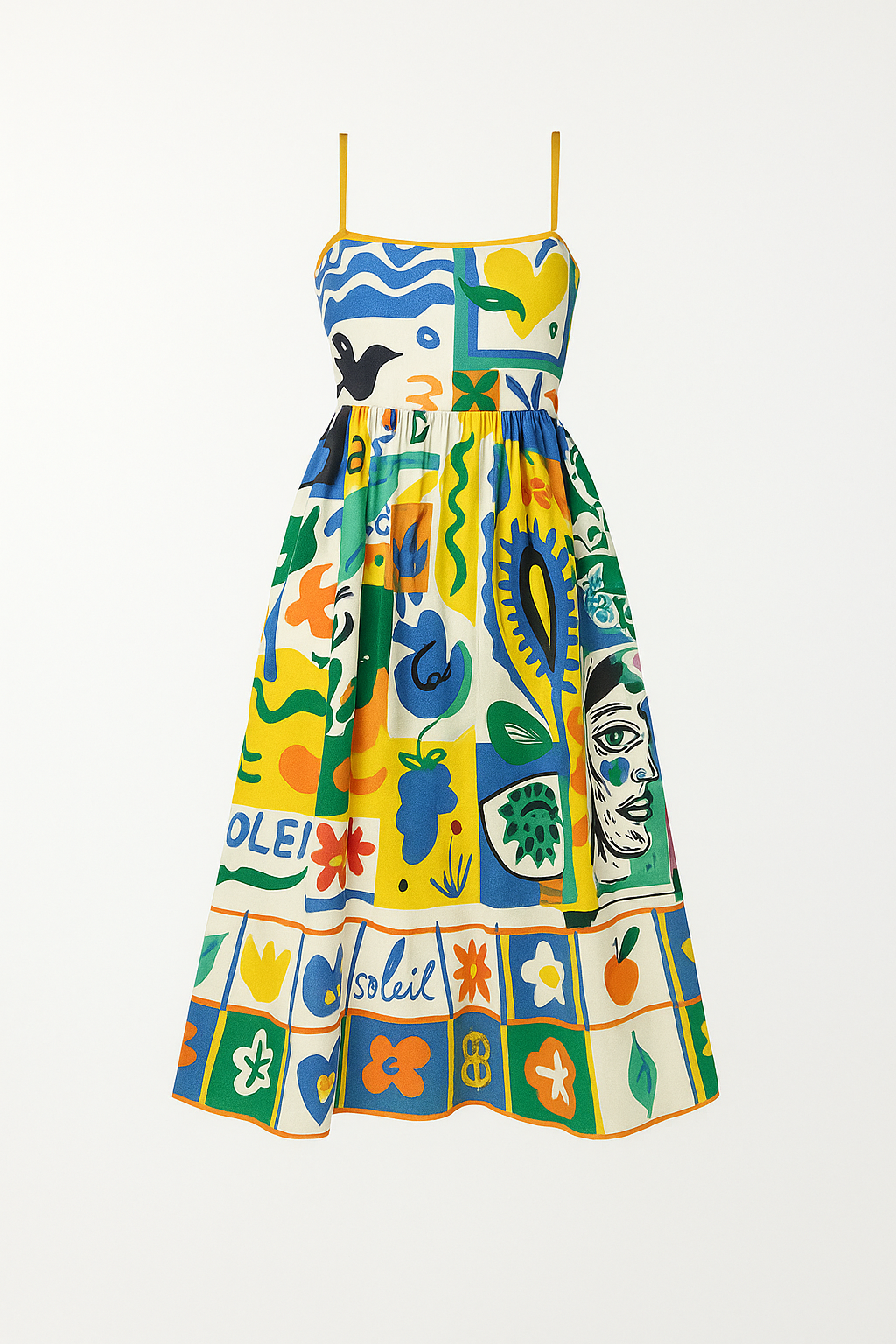 Robe Midi à Imprimé Artistique | Vibrante | Élégante et Unique