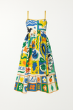 Robe Midi à Imprimé Artistique | Vibrante | Élégante et Unique