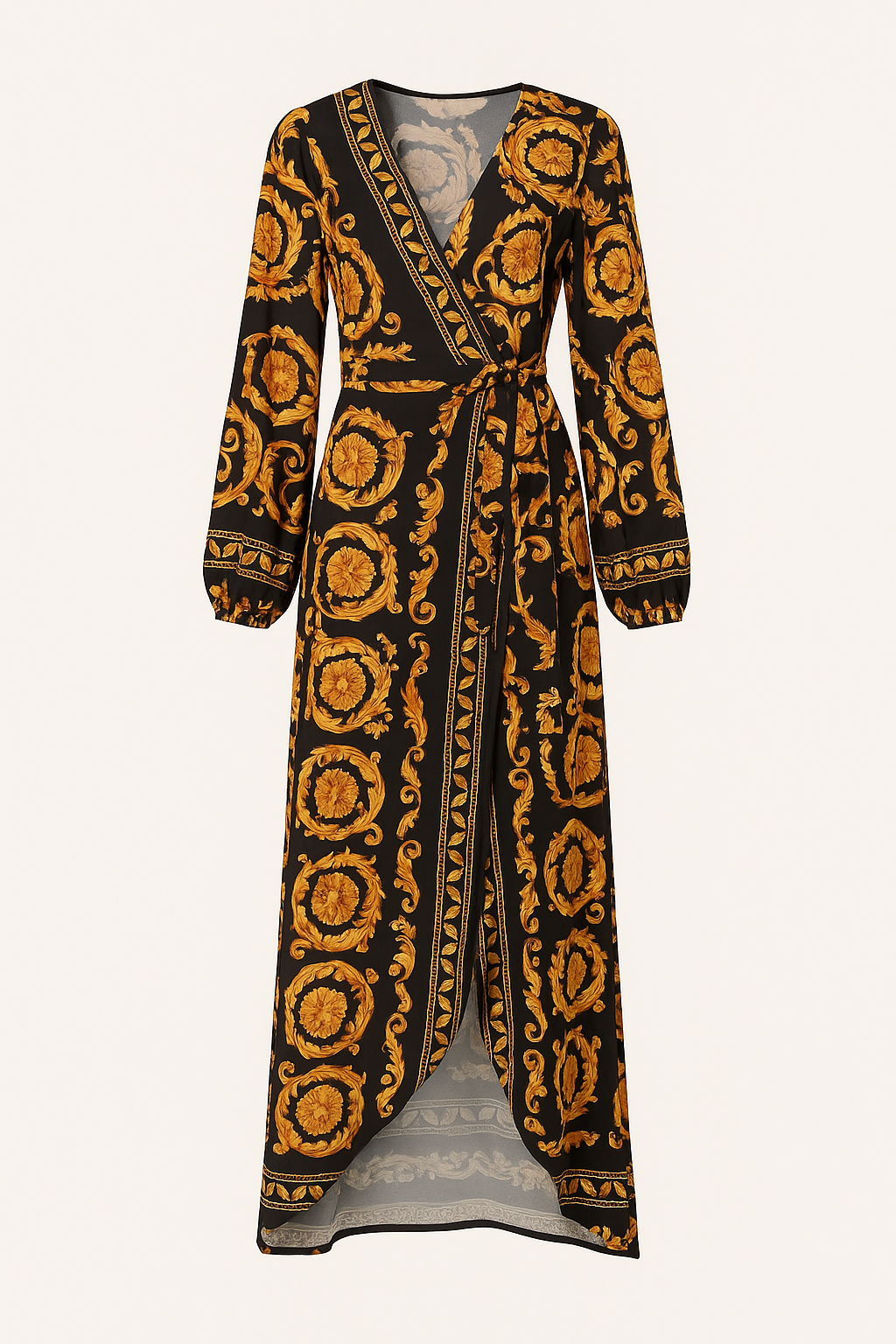 Robe Longue Imprimé Baroque | Élégante & Audacieuse | Parfaite pour les Soirées d'Été et les Occasions Spéciales