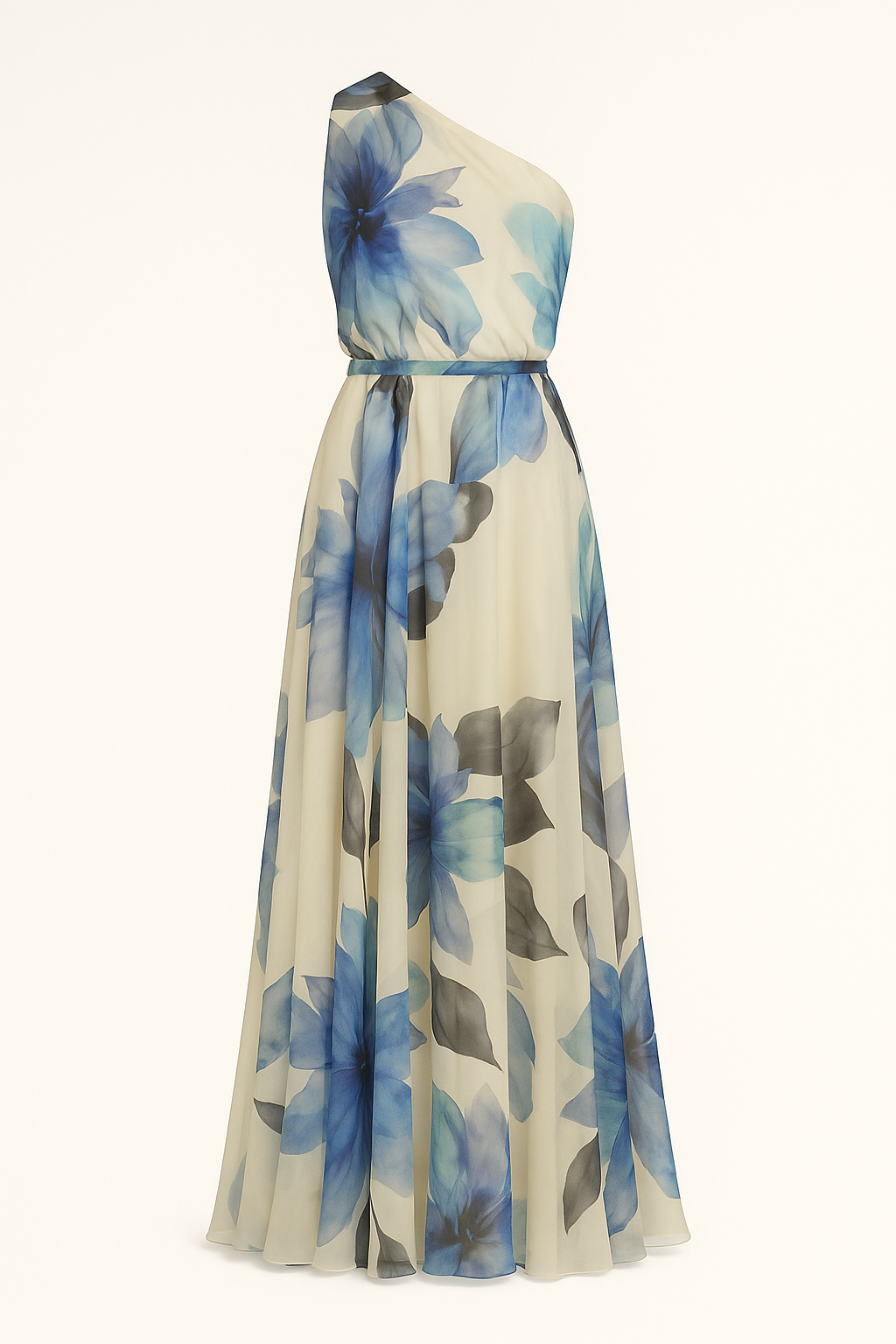 Robe Longue en Mousseline Fleurie | Fluide & Féminine | Parfaite pour Mariages & Événements