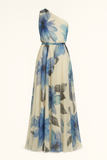 Robe Longue en Mousseline Fleurie | Fluide & Féminine | Parfaite pour Mariages & Événements