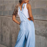 Salopette Large en Jean | Bleu | Style Décontracté & Tendance